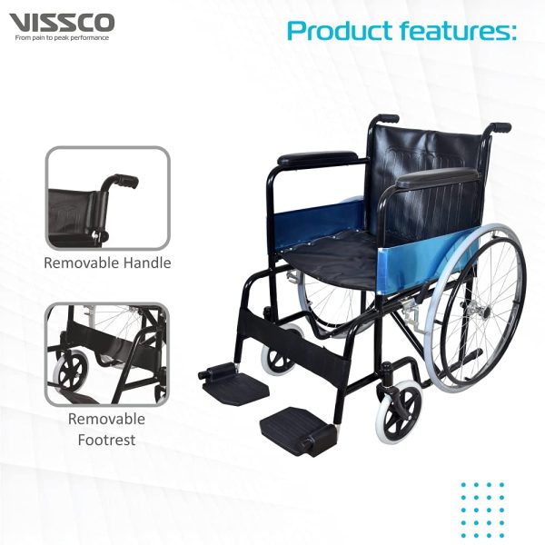 Vissco Rodeo Plus Wheelchair With Fixed Handle - Image 4