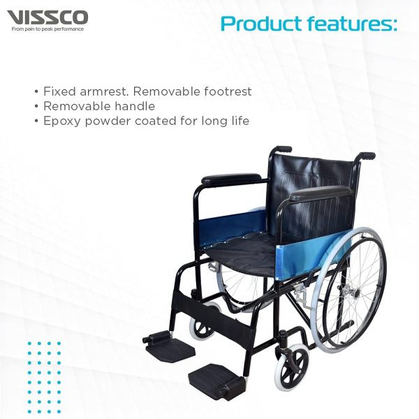 Vissco Rodeo Plus Wheelchair With Fixed Handle - Image 3