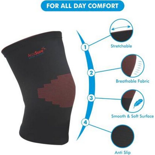 AccuSure Knee Cap Support Sleeve (All Sizes) - Image 5