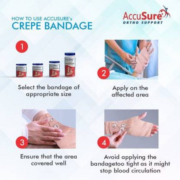 AccuSure Elastic Crepe Bandage (6 cm) - Image 4