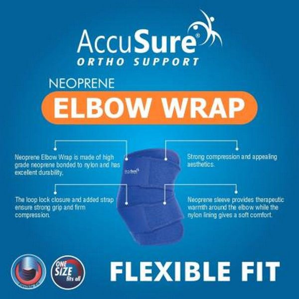 AccuSure Elbow Wrap- Neoprene (E2) Universal Size - Image 4