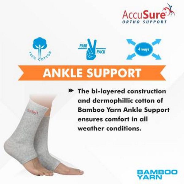 AccuSure Ankle Support Bamboo (All Sizes) - Image 4