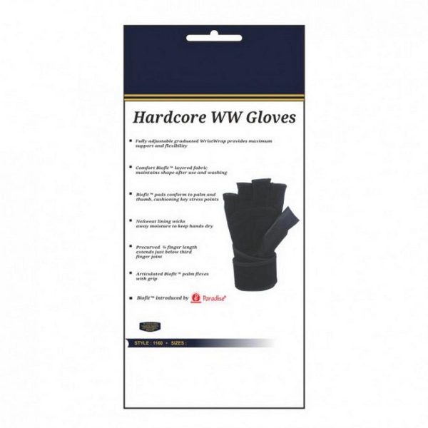 Biofit Hardcore Wrist Wrap Gloves (Black) - Image 3
