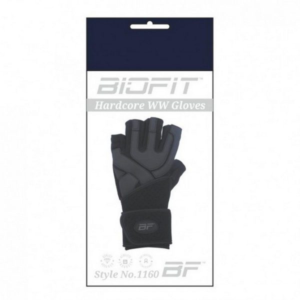 Biofit Hardcore Wrist Wrap Gloves (Black) - Image 4