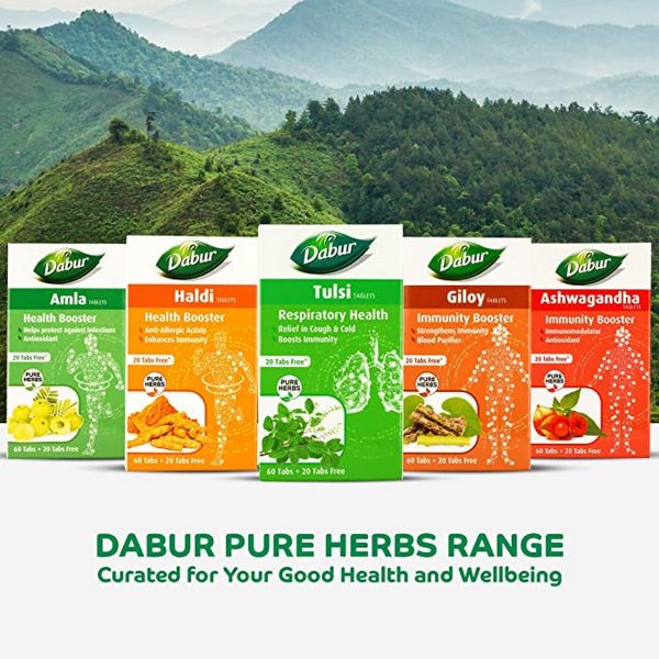 Dabur Pure Herbs Respiratory Health Tulsi Tablets (60 tablets) - Image 7