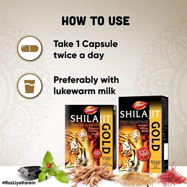 Dabur Shilajit Gold  (10 capsules) - Image 3