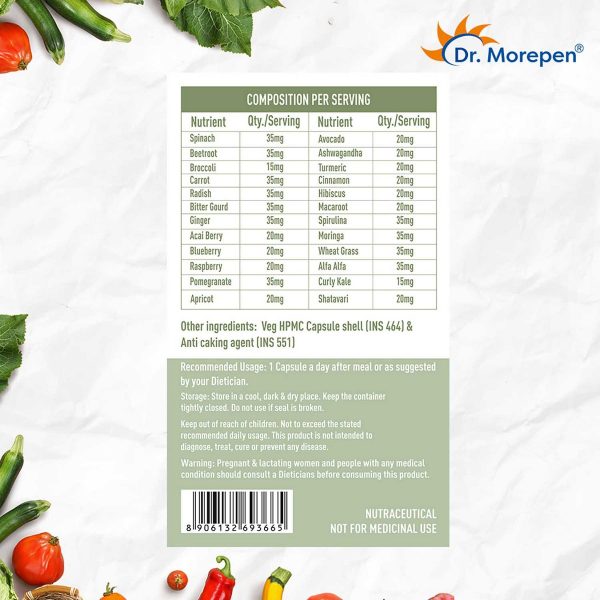 Dr. Morepen 24 In 1 Superfood (60 Capsules) - Image 4