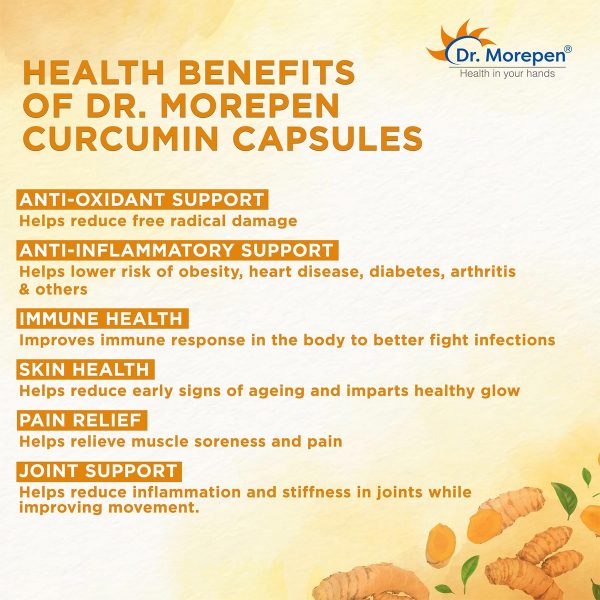 Dr. Morepen Curcumin Capsules (60 Cap) Buy 1 Get 1 Free. - Image 6