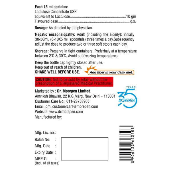 Dr. Morepen Kabzdur Solution USP 10 (Natural Stool Softener) - Image 7