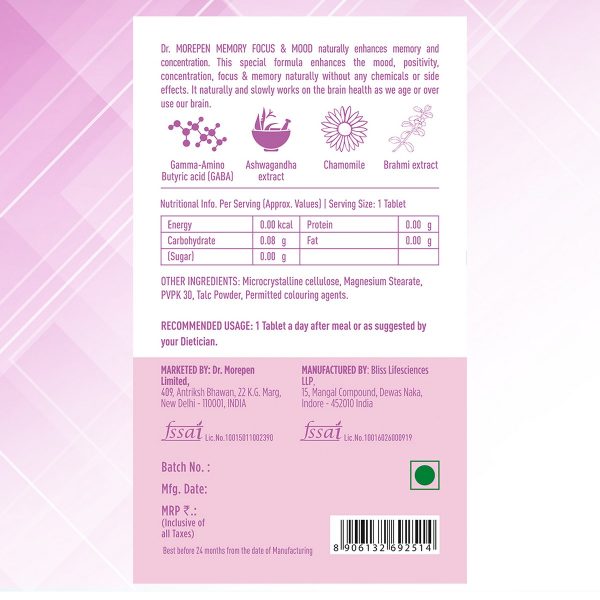Dr. Morepen Memory Focus & Mood Tablets - Image 3