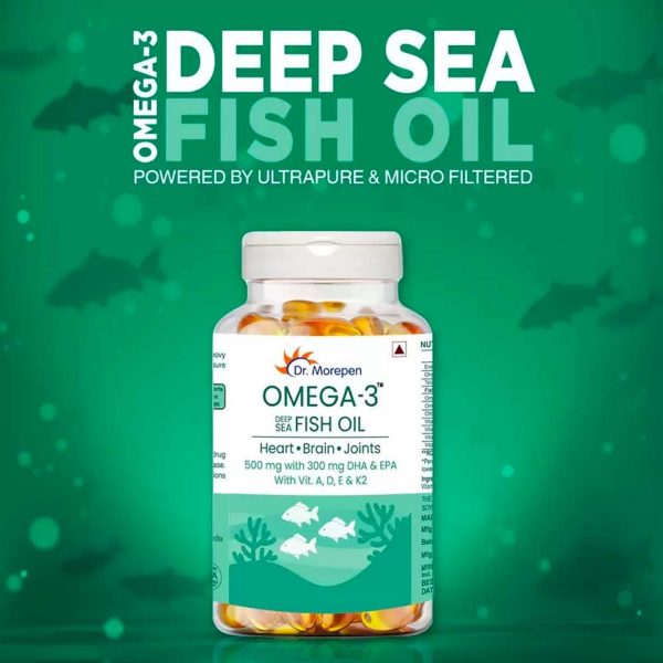 Dr. Morepen Omega-3 Deep Sea Fish Oil, Pack of 2 (500 mg) - Image 4