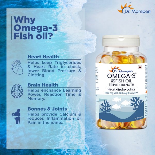 Dr. Morepen Omega-3 Deep Sea Fish Oil Triple Strength (Pack of 2) - Image 3
