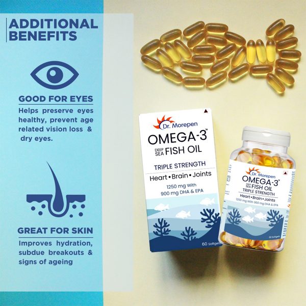 Dr. Morepen Omega-3 Deep Sea Fish Oil Triple Strength (Pack of 2) - Image 4