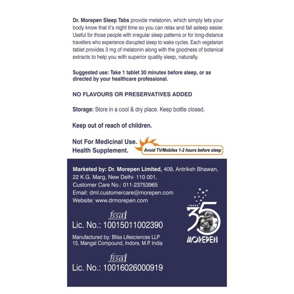 Dr. Morepen Sleep Tablets For Men & Women (Pack of 2) - Image 8