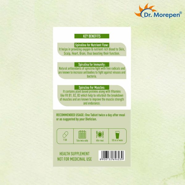 Dr. Morepen Spirulina Tablets (60 N) - Image 5