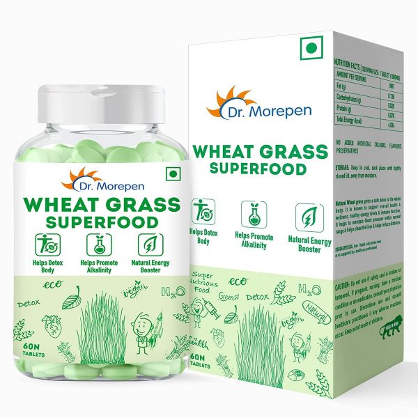 Dr. Morepen Wheat Grass Superfood Veg, Buy 1 Get 1 Free (1000 mg)