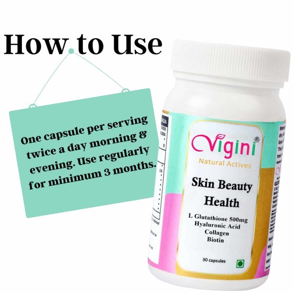 Vigini Glutathione 500 mg Skin Whitening Lightening Brightening Capsules - Image 4