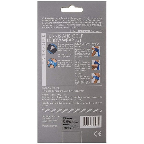 LP Support 751 Tennis And Golf Elbow Support (Blue, Free Size) - Image 2