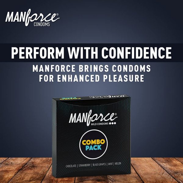 Manforce 3 in 1 Condoms Combo Pack, Assorted Flavours - 20 Pieces - Image 5