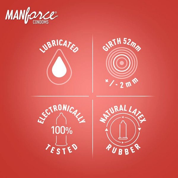 Manforce Cocktail Condoms with Dotted-Rings Strawberry Flavoured (10 Pieces) - Image 2