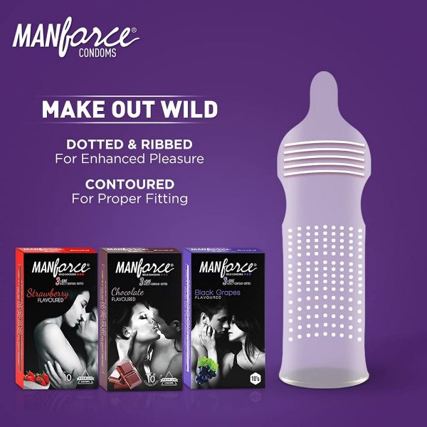 Manforce Condoms Combo Pack, Assorted Flavours- 10 Pieces (Pack of 9) - Image 7