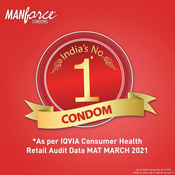 Manforce Extra Dotted Litchi Flavoured Condoms - 10 Pieces (Pack of 2) - Image 2