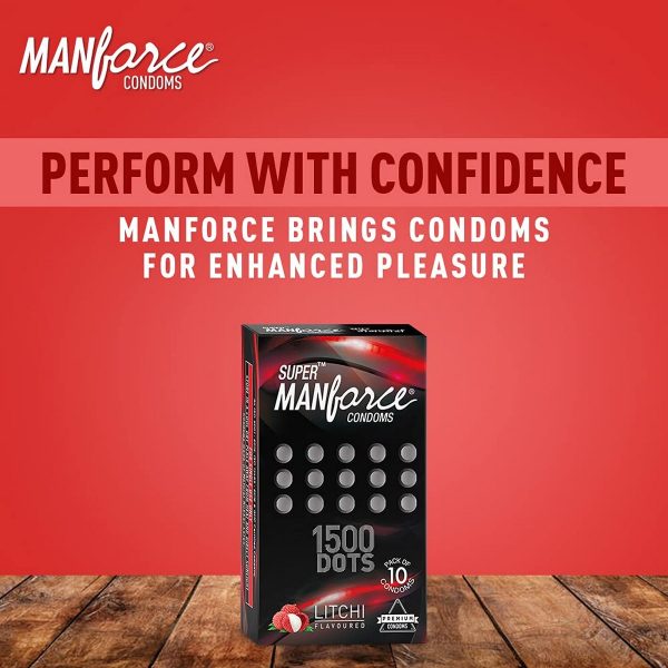 Manforce Extra Dotted Litchi Flavoured Condoms - 10 Pieces (Pack of 2) - Image 5