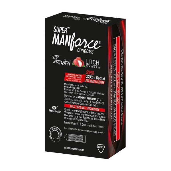 Manforce Extra Dotted Litchi Flavoured Condoms - 10 Pieces (Pack of 2) - Image 6