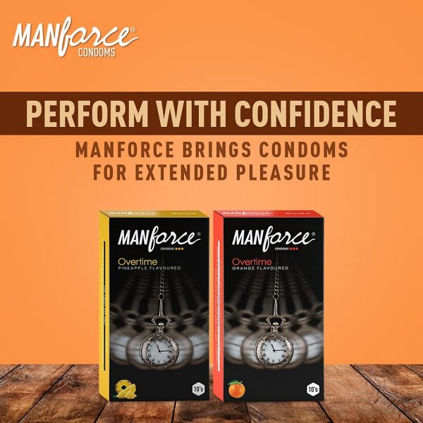 Manforce Overtime Orange & Pineapple 3in1 Condoms - 10s (Pack of 2) - Image 3