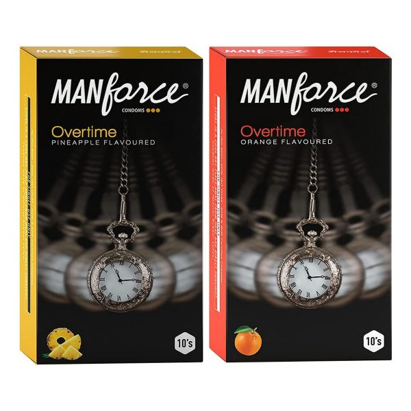 Manforce Overtime Orange & Pineapple 3in1 Condoms - 10s (Pack of 2)