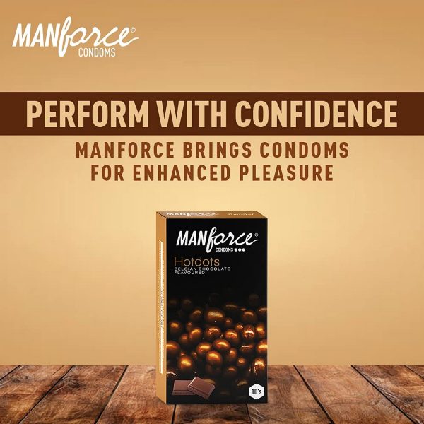 Manforce Premium Hotdots Belgian Chocolate Condoms (10 Pieces) - Image 5