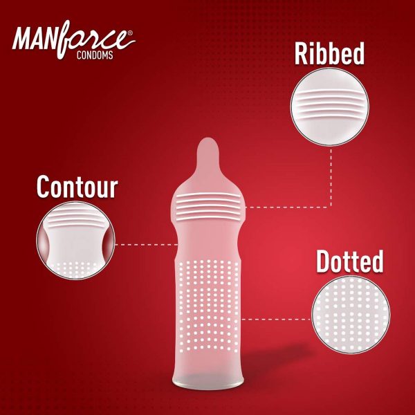 Manforce Wild 3 in 1 Strawberry Condoms (4 Pack's of 10) - Image 4