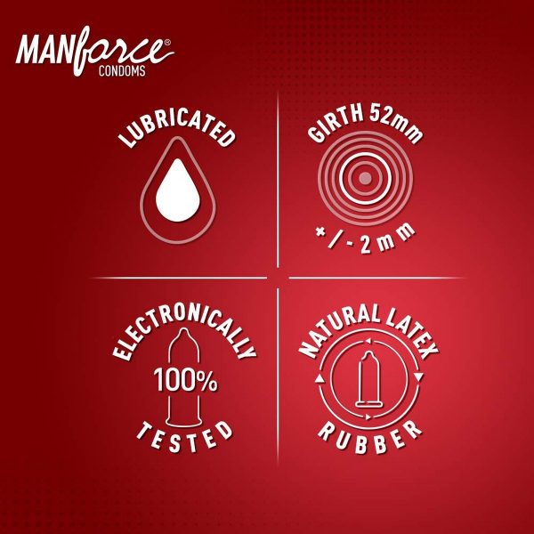 Manforce Wild 3 in 1 Strawberry Condoms (4 Pack's of 10) - Image 5