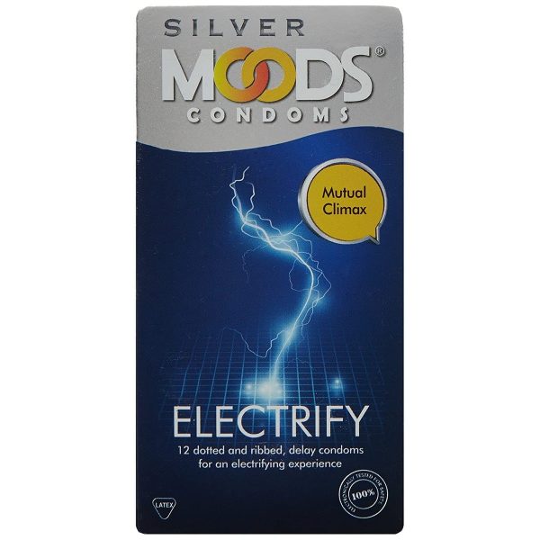 Moods Silver Condoms Electrify (12 Condoms)