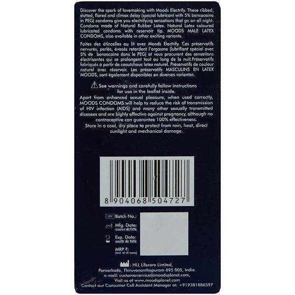 Moods Silver Condoms Electrify (12 Condoms) - Image 2