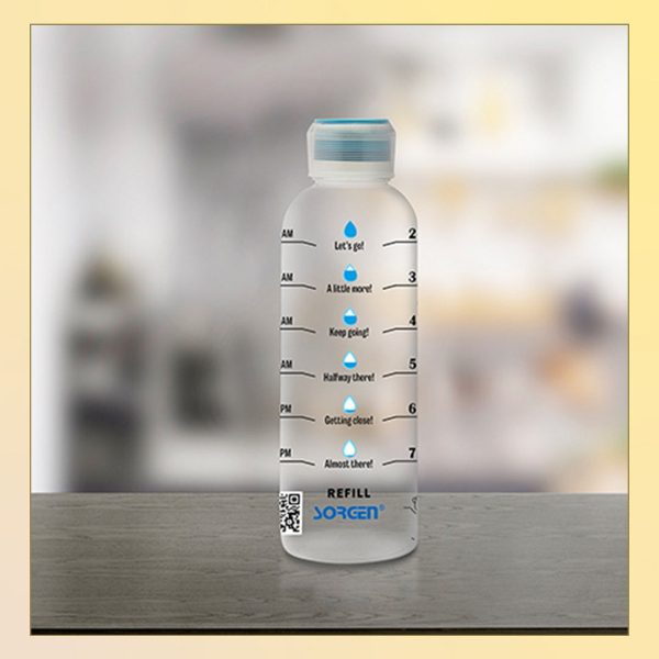 Sorgen Hourly Water Bottle with Motivational Time Marker - Image 2