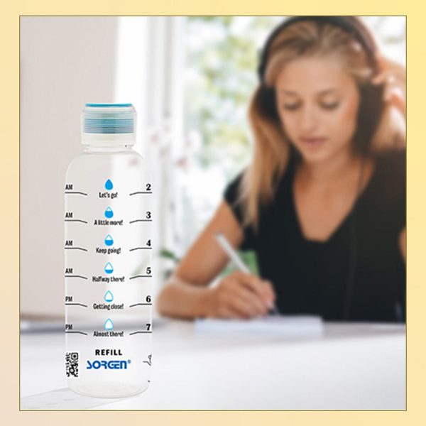 Sorgen Hourly Water Bottle with Motivational Time Marker - Image 6