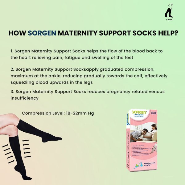 Sorgen Maternity Support Socks (Black) - Image 6