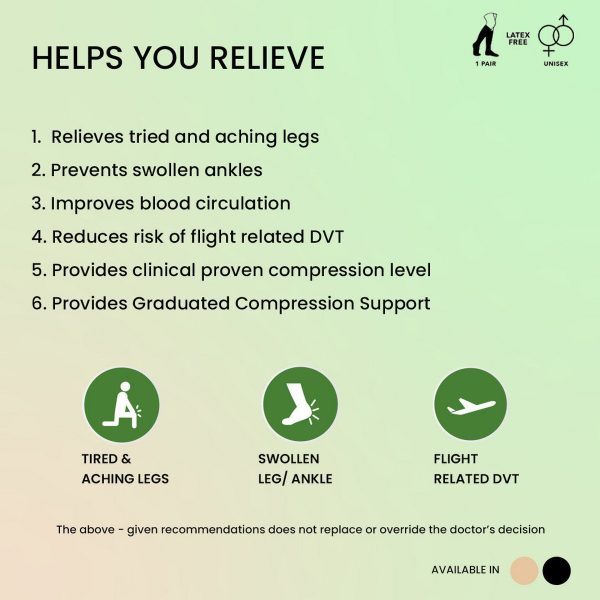 Sorgen Premium Travel Support Socks (Beige) - Image 4