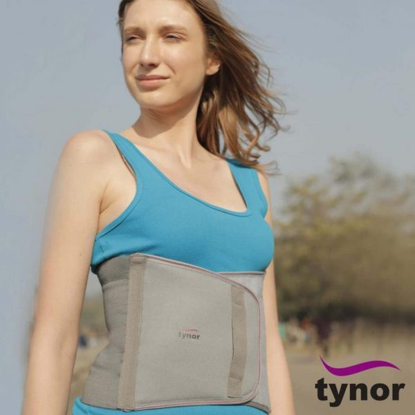 Tynor Abdominal Support 9″/23cm, Grey (1 Unit) - Image 5