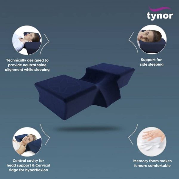 Tynor Anatomic Pillow Urbane, Blue, Universal Size (1 Unit) - Image 3