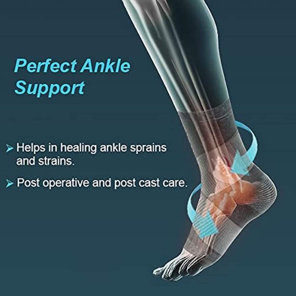 Tynor Ankle Binder, Grey (1 Unit) - Image 2