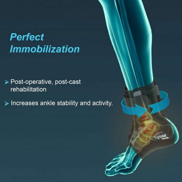 Tynor Ankle Brace With Lace, Black (1 Unit) - Image 2