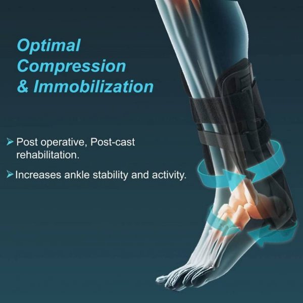 Tynor Ankle Splint, Black (1 Unit) - Image 3