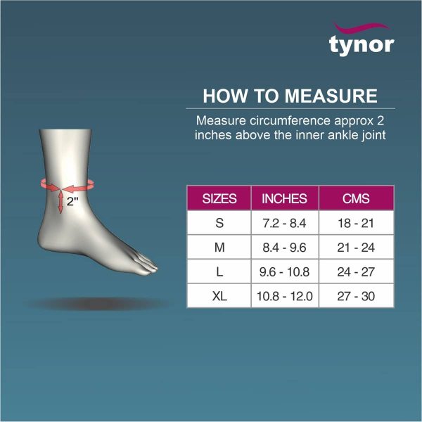 Tynor Ankle Support Urbane, Grey (1 Unit) - Image 5