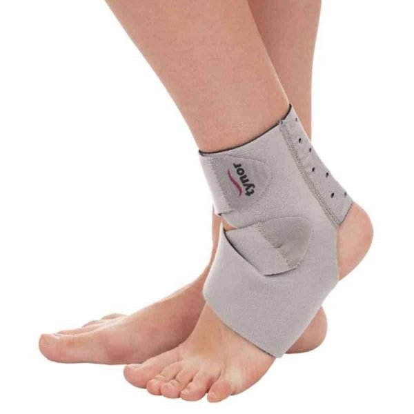 Tynor Ankle Wrap Neoprene, Grey (1 Unit)