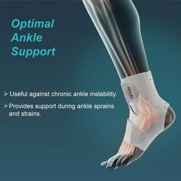Tynor Ankle Wrap Neoprene, Grey (1 Unit) - Image 6
