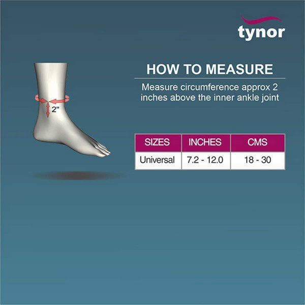 Tynor Ankle Wrap Neoprene, Grey (1 Unit) - Image 3