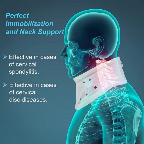 Tynor Cervical Collar Hard Adjustable, White (1 Unit) - Image 7