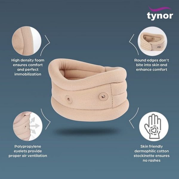 Tynor Cervical Collar Soft, Beige (1 Unit) - Image 3